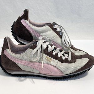 Puma Speeder Pink Brown White Sneakers Wms 8 US